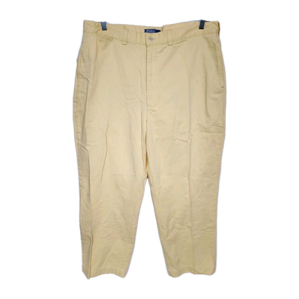 Polo Ralph Lauren Philip Pant Yellow 40x30 Flat Front Classic Fit Chino New